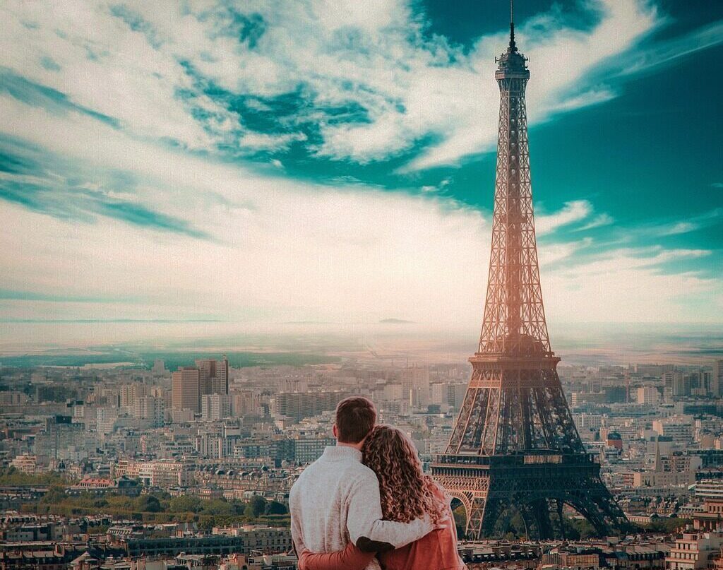 paris, couple, cityscape, city, blue sky, sunny day, people, outdoors, adult, man, panoramic, street, woman, paris, paris, paris, paris, paris, couple